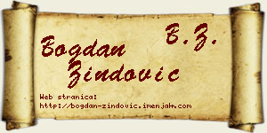 Bogdan Zindović vizit kartica